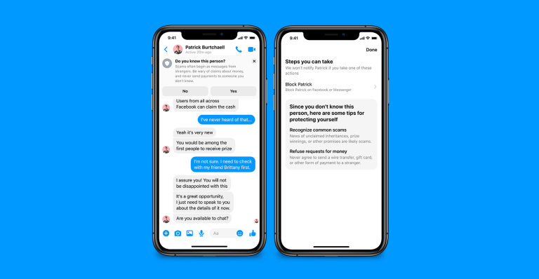 new Facebook Messenger security feature