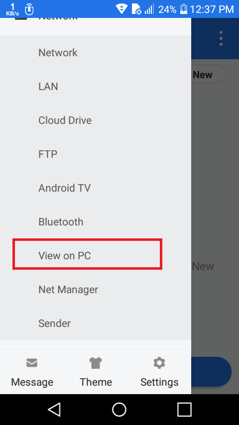 transfer files from Android to PC via FTP