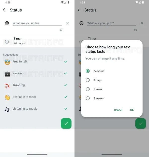 How to create a WhatsApp Status that can last for 2 Weeks